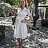 shirtwaist dress in off-white | ASITA SAHABI