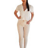 white silk blouse and cream slim fit pants | ASITA SAHABI