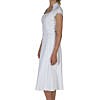 ivory summer dress with lace in cotton jacquard and A-Line