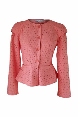 coral cotton lace blouse | ASITA SAHABI
