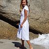 white A-Line dress in cotton jacquard | ASITA SAHABI