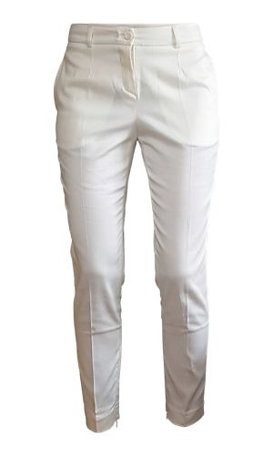 ivory cigarette pants in cotton stretch ESTHER