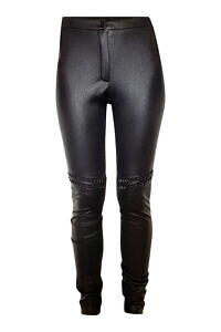 black leggins with studs in python printed eco leather JANICE
