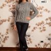 grauer handgestrickter Alpaka-Pullover | Luxus-Winterkleidung