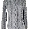 grauer handgestrickter Alpaka-Pullover | Luxus-Winterkleidung
