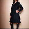 Winter-Damenbekleidung | schwarzer A-Linien-Mantel ASITA SAHABI