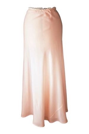 nude silk maxi skirt | formal wear