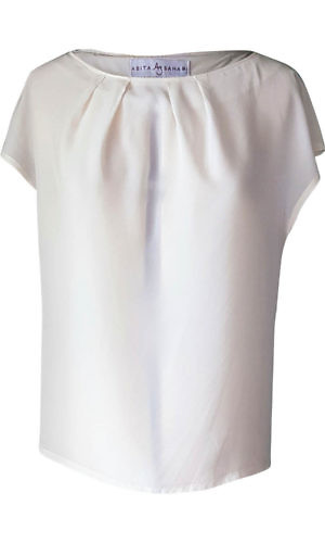 ecru silk top | Ivory silk blouse | ASITA SAHABI