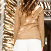 cognac woolen sweater | white premium shorts
