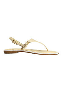 Capri sandals in very soft beige and white leather PURO | beige leather sandals | beige flip flop sandals