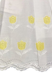 weißer Baumwollrock für Mädchen mit gelben Tulpen SISI