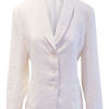 ASITA SAHABI slim fitted ivory linen blazer