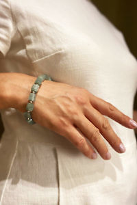 light green bracelet with aquamarin stones DESIRÉE