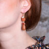 Ohrringe aus Karneol und Perlen MONTEPULCIANO