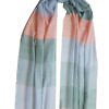 Pashmina MACARON with block stripes in pastel colors