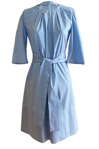 shirt dress LESLI in light blue cotton and A-line