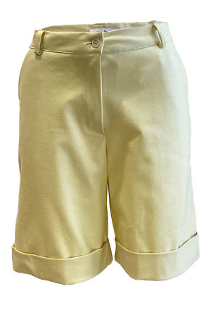 ASITA SAHABI Vanillegelbe Shorts aus Baumwollstretch CHIARA
