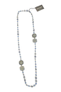 JEAN ANDRÉ Halskette in Hellblau aus Glas und Harz FILICUDI