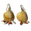 earrings with shells, corals and gold plated 925 sterling silver LIPARI