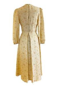 midi dress in floral printed silk | floral fall dress | beige silk dress