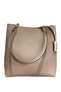 GIANNI NOTARO | shoulder bag in Taupe with a braided structure and suede leather details
