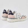 WOMSH sustainable Sneakers RUNNY WHITE PHARD in white recycled PET bottles, nude and black leather