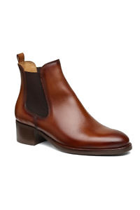 CENTENARIO cognac Chelsea boot | brown Chelsea boots with 55 mm heels