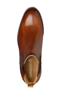 CENTENARIO cognacfarbener Chelsea-Boot | braune Chelsea Boots mit 55 mm Absatz