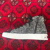 GIOVANNA GRAZZINI black sneakers in Nappa leather and boucle fabric with rhinestone stars