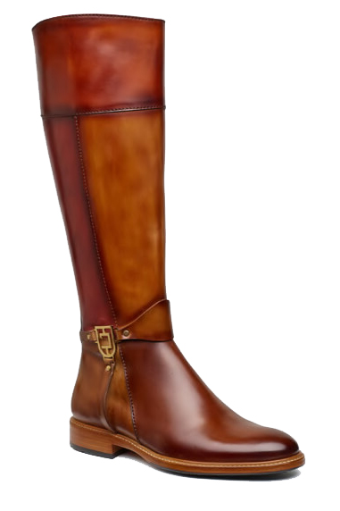 cognac equestrian | brown flat boots | ASITA