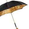 PASOTTI golden cheetah umbrella | glamorous cheetah umbrella in gold and black