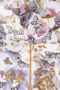 PASOTTI sehr eleganter hellblauer Regenschirm mit Schmetterlingsprint