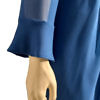 petrol blue silk dress in A-line LYNN | ocean blue silk dress