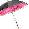 PASOTTI luxury flamingo umbrella | black and pink umbrella