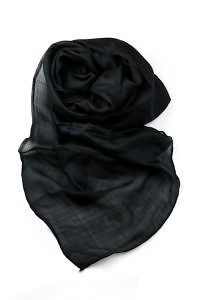 black silk foulard | black silk scarf