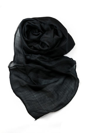 black silk foulard | black silk scarf