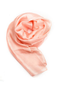 light pink silk foulard | rosé silk scarf