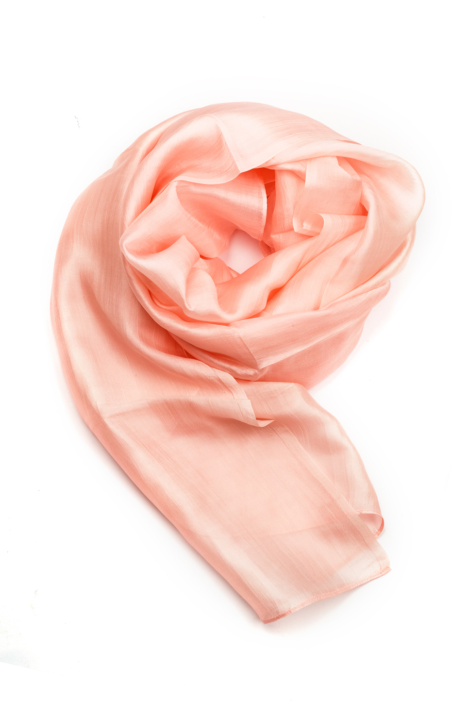 Pale roses satin silk scarf