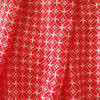 Pashmina mit geometrischem Muster in Weiß und Rot | 100 % Kaschmir