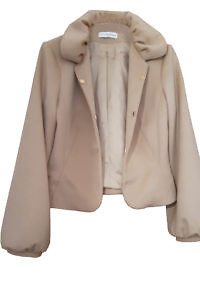 beige wool jacket ANNEGRET | beige wool blouson