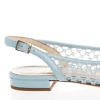 GIOVANNA GRAZZINI flat slingback sandals in light blue mesh and leather