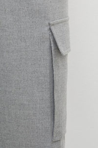 CAPPELINI by PESERICO | grey sweatpants in flannel fabric with cargo pockets