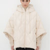 CAPPELINI by PESERICO | ecru padded cape with hood