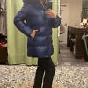 FUNK night blue puffer down coat with detachable blue fox | 84 cm