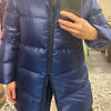 FUNK night blue puffer down coat with detachable blue fox | 84 cm