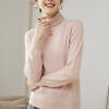 pink 100% cashmere sweater with turtleneck