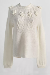 Weicher Damen-Pullover mit Rundhals | Strickpullover | Pullover im Französischen Vintage Stil
