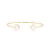 FRANCESCA BIANCHI | 24-karat gold-plated wire bangle with white enamelled hearts