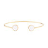 FRANCESCA BIANCHI | 24-karat gold-plated wire bangle with white enamelled circles