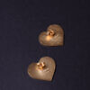 FRANCESCA BIANCHI | 24-karat gold-plated stop-gap earrings with light blue enamelled hearts | light blue heart stud earrings